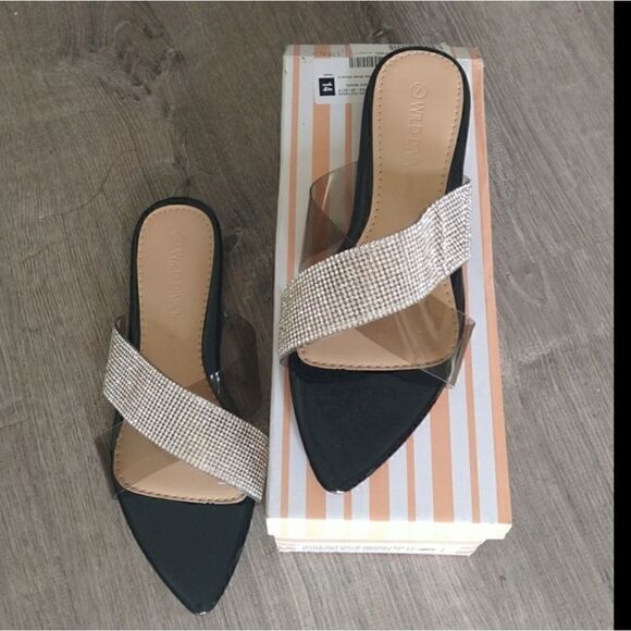 Rhinestone Slide Sandals size 7 - Picture 5 of 6